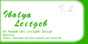 ibolya leitgeb business card